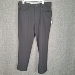 NWT Walter Hagen Pants Mens Black Perfect 11 Golf Performance Slim Fit 35x28*